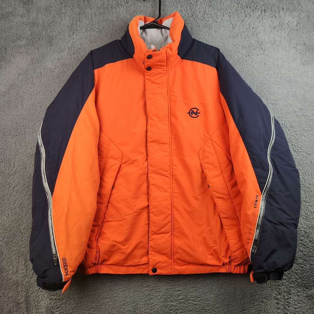 Vintage 90s Nautica Competition NX3000 Goose Down Puffer Jacket Mens Large Snow